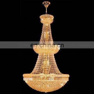 Customized Modern Creative Big Foyer Large Crystal Chandelier Lights For Hotel