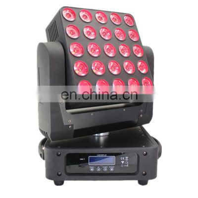 club lights disco led pixel 5x5 25x12w RGBW 4in1 led matrix moving head led matrix beam 25x12w