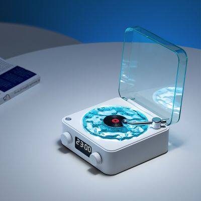 2024 Customize Festival Gift Retro Style Mini Home Blue Tooth Speaker With Ambient Lighting