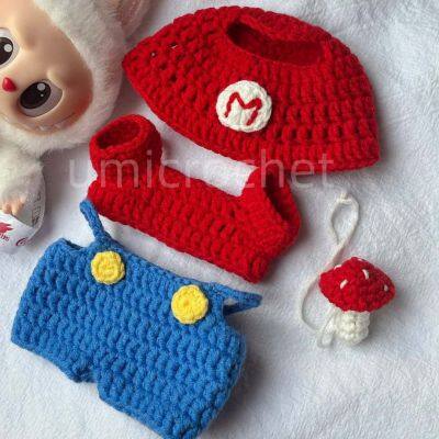 LABUBU CROCHET CLOTHING ACCESSORIES SUPER MARIO