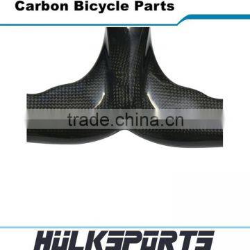 Hot Sale Riser Bar With Stem Inter Cable 400/420/440mm Road Bike Carbon Handlebar Matte Carbon Bicycle Parts photo-4