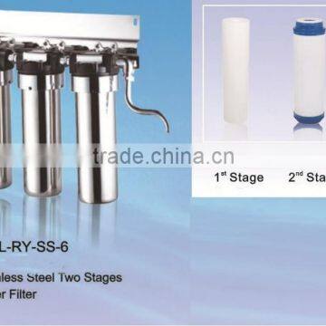 Stainless Steel Water Filter with Pressure Gauge (RY-SS-6)