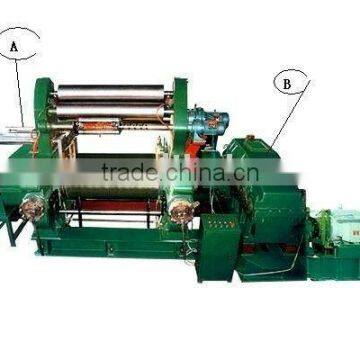 high quality two -roll mixing mill with stock blender