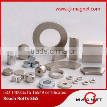 N40H TS16949 arc neodymium magnet with coating nickel manufactuer in Zhejiang China