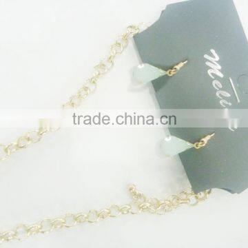 FASHION ACRYLIC STONE STATEMENT NECKLACE EARRING SET photo-3