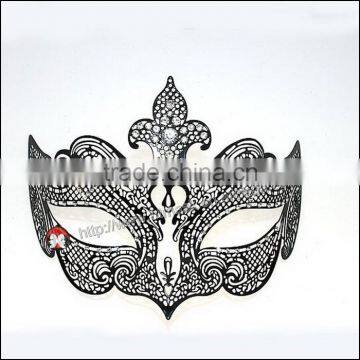 Orleans Laser-Cut Metal Black welding queen mask