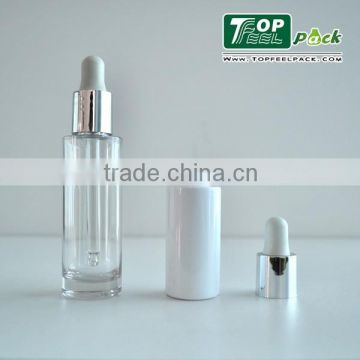 Cosmetic empty 20ml 30ml clear dropper bottle