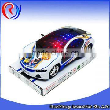 Popular wind Up car Kids plastic Use the 3 d lights friction car toy