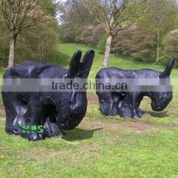 Bronze abstract large rabbit garden statue