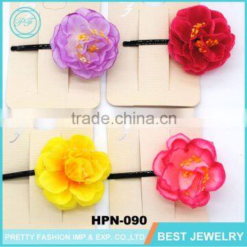 Wholesale Colorful Rose Fabric Flower Women Hair Accessories photo-4