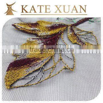 Indian Beaded Tulle Embroidery Bridal Laces Fabrics photo-4