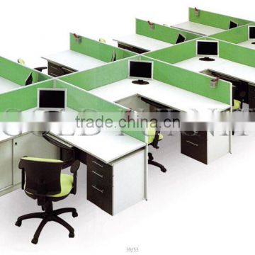 Modern Office Furniture China Supplier,Modualr Green 8 Seats Workstation Office Dividers Desk(SZ-WS337)