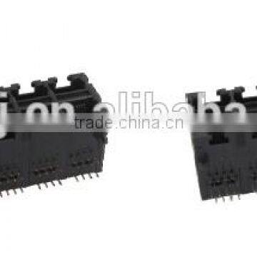 Unshielded Double Row 2*Nport RJ45 Network Connector