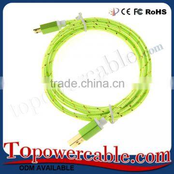 New Style Portable Fabric Braided Flat Usb Male To 3.5Mm Female Cable photo-5