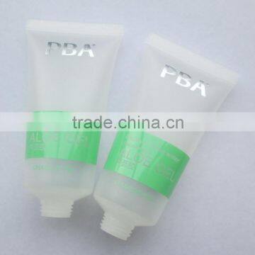 2014 clear plastic cosmetic tube for aloe gel packaging