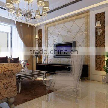 2016 Botton price for diamond shaped 3D printing glass for tv background wall