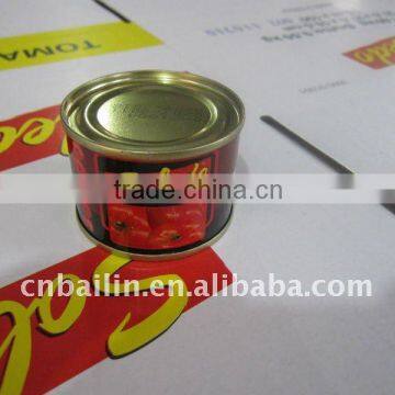 Top quality "Best Power" canned tomato paste Brix:28-30% Cold break 400g easy open lid /normal open lid