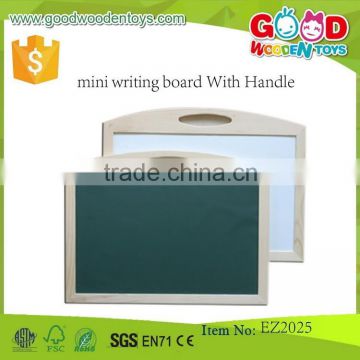 natural wooden material educational magnetic blackboard mini writing board with handle