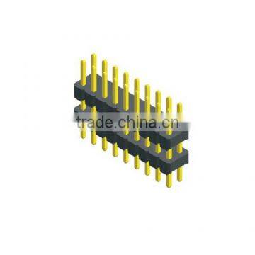 2.54mm pitch header connector double rows two layer DIP