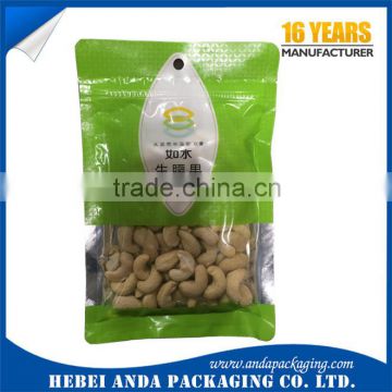 1kg bag for cashew nuts packing/ Plastic cashew nut packaging bags/ cashew nuts wrapper film rolls