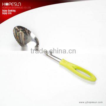 High grade stainless steel kitchenware kitchen spoons with plastic handle                        
                                                                                Supplier's Choice