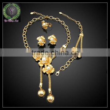 Dubai Gold Jewelry Set , Latest Style Wedding Jewelry Set , 18k Gold Plated Jewelry Set