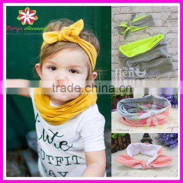 Cotton knot headband and scarf, knot headband, knot headbands for baby girls