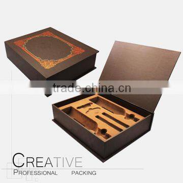 2 bottles wine box wood