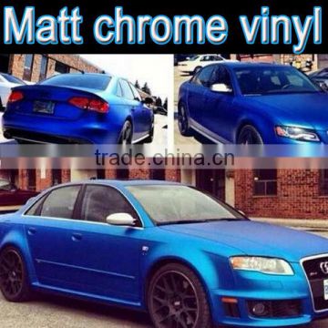 matte chrome blue vinyl film 1.52x20m high quality