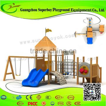 China Big Manufacturer Children Outdoor Wood Playground 5-27B