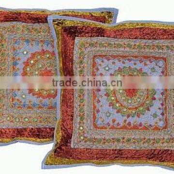 TRIBAL MIRRORWORK CUSHION COVERS