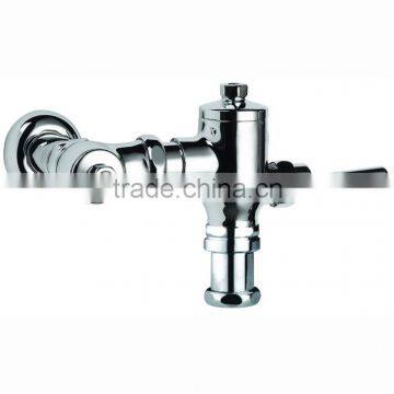 High Quality Brass Press Toilet Flush Valve, Self Closing Valve, Chrome Finish and Wall Mounted