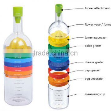 Plastic bin 8 kitchen tool like bottle,kitchen tool KS147 seen on TV                        
                                                Quality Choice