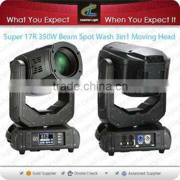 Strong 350W 17R Beam Spot Wash 3 in 1 Zoom Moving Head Light