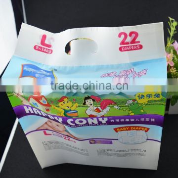 portable plastic adult baby diaper plastic bags / disposable wet nappy packing