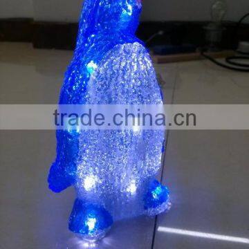 3D acrylic penguin motif LED christmas light