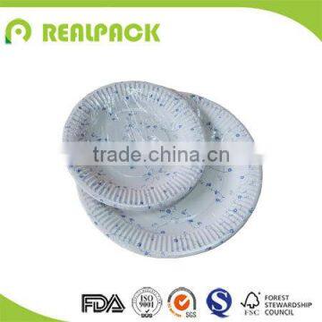 Cheap price round printed paper plates