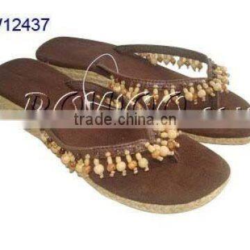 RW12437 Textile Bead Slippers