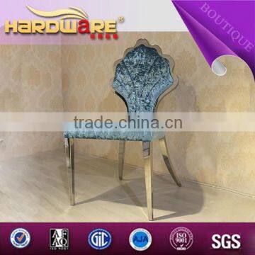 China Manufactry Royal Blue Design Amodern Fabric Dining Chair photo-3