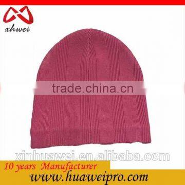Custom Logo Winter Beanie Hat Womem Chunky Knit Warm 100% Cotton Beanie Cap photo-6