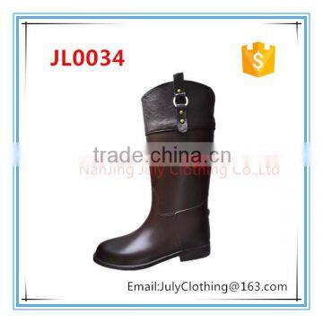 Black Brown Riding Rubber Rain Boots shoes