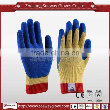 Seeway level 4 Blue latex coated heavy work glove