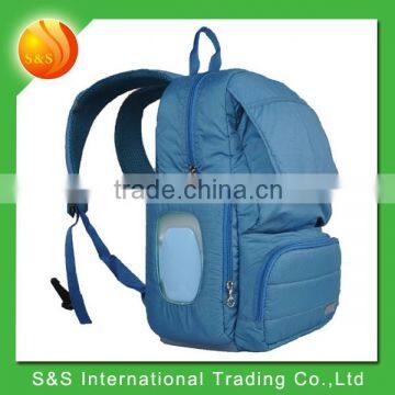 Toxin Free Polyester Backpack Diaper Bag Padded Baby Travel Bag Blue