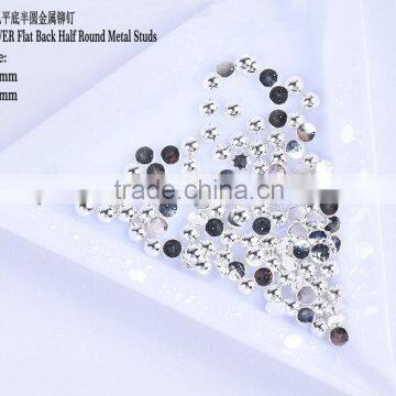 Gold & Silver Flact Back Half Round Metal Nail Art Studs Nail Decoration Rivet photo-2