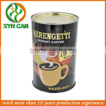 High quality wholesale CMYK printing round shape blank box for packating coffee tin can,tea tin box