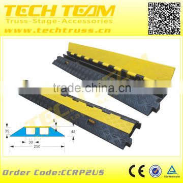 Rubber base cable trunking cover loading 5T ,2 channel cable protection cover