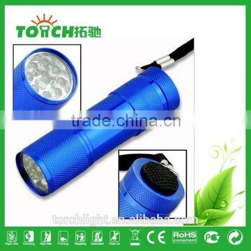 Mini Torch Light 9 Leds Flashlight Blue Color Super Bright and Waterproof for 3AAA Battery Emergency Flashlight photo-2