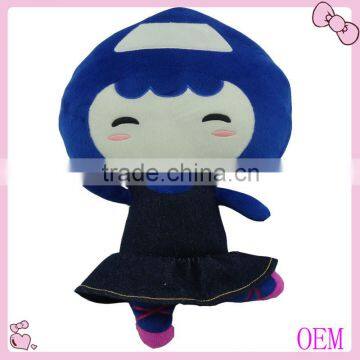 Fashion stuffed plush pretty girl doll factory