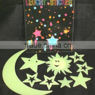 Custom planet glow in dark/fluorescent sticker