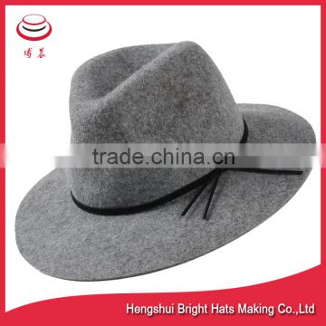 Wholesale Mix Grey Wool Felt Fedora Hat